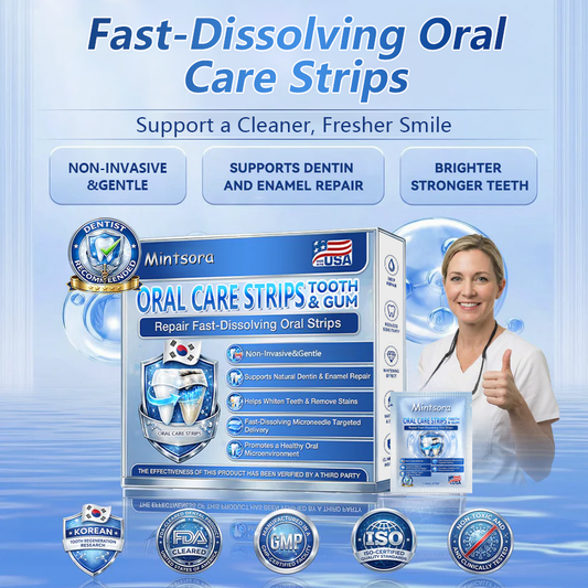 Mintsora® Fast-Dissolving Oral Care Strips A Simple Daily Strip to Support a Fresher, Cleaner, Smoother-Feeling Smile